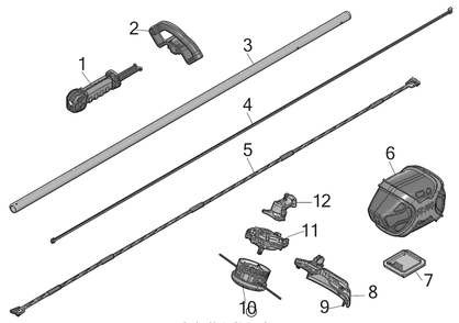 Part Location Diagram of 753-08406 MTD Handle Assembly Core